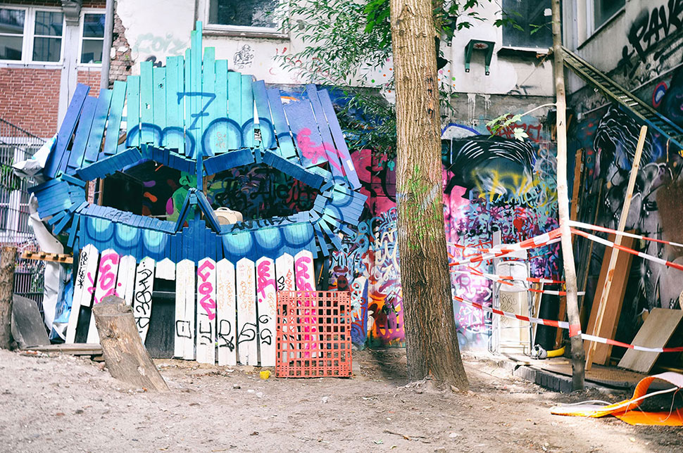 Kreative Bar im Gängeviertel in Hamburg