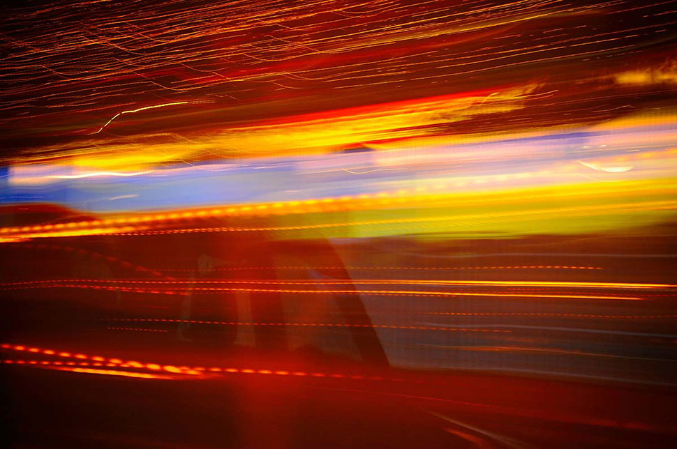 Explosion der Straßenlichter