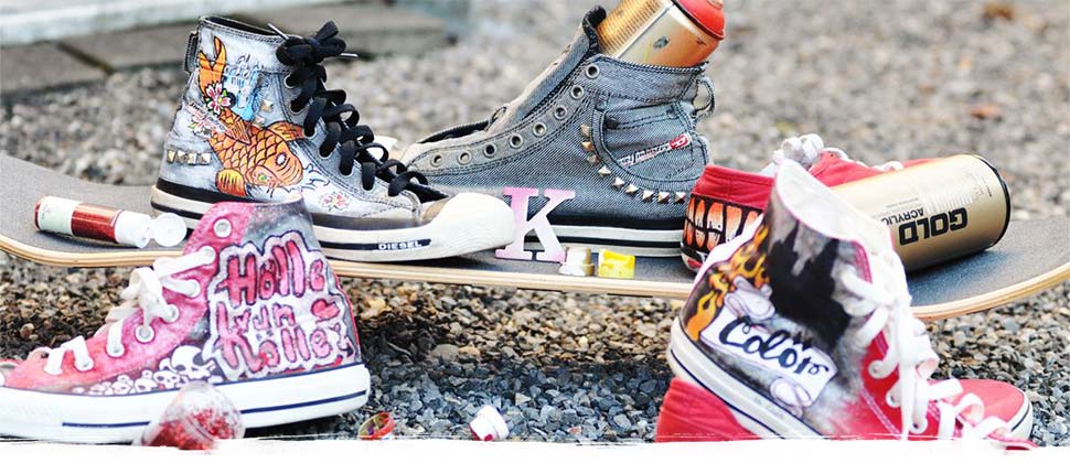 Schuhe auf einem Haufen