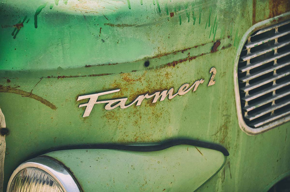 Farmer 2 Schriftzug im Detail Farmer 2 Schriftzug im Detail